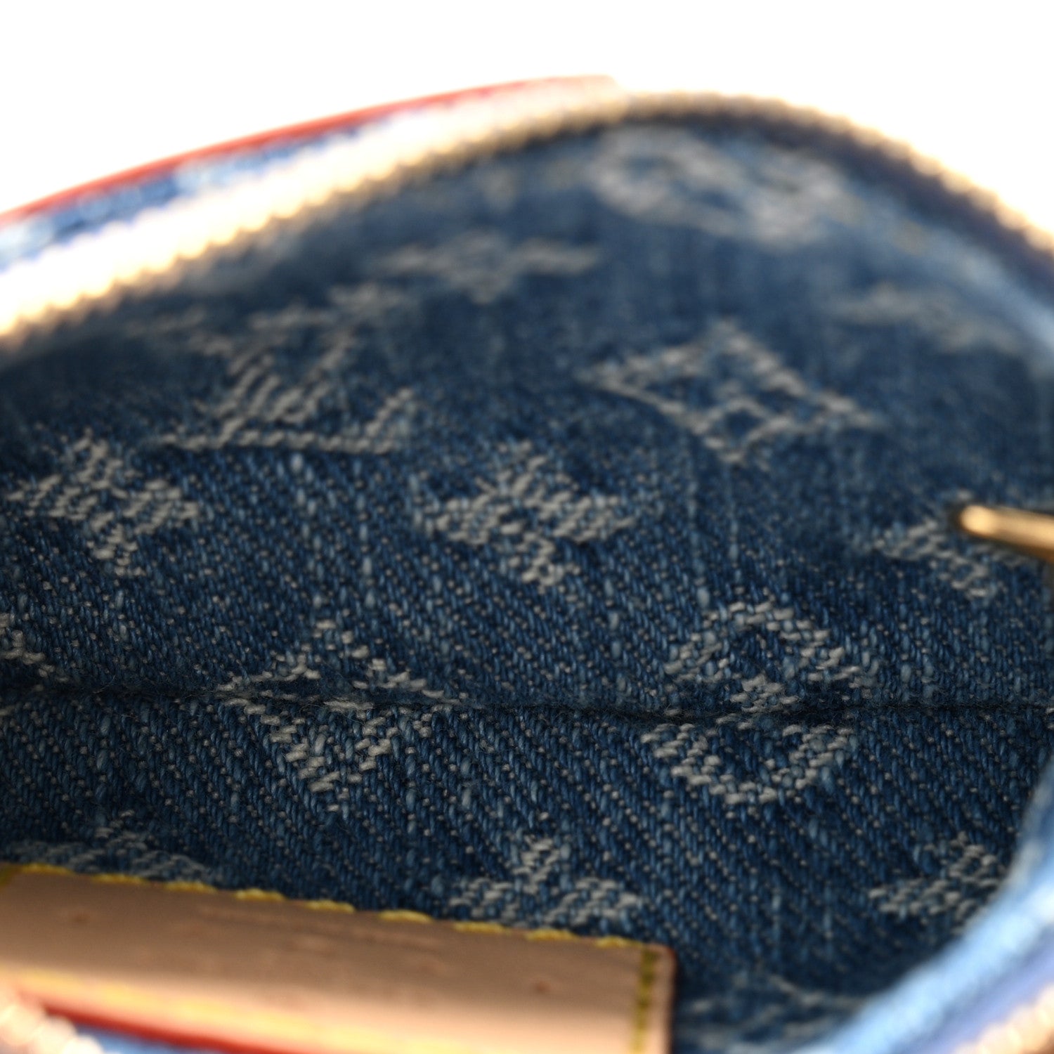 Louis Vuitton Monogram Denim Key Pouch Denim Blue