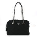 Prada Nylon Tessuto Impuntu Quilted Shoulder Bag Black