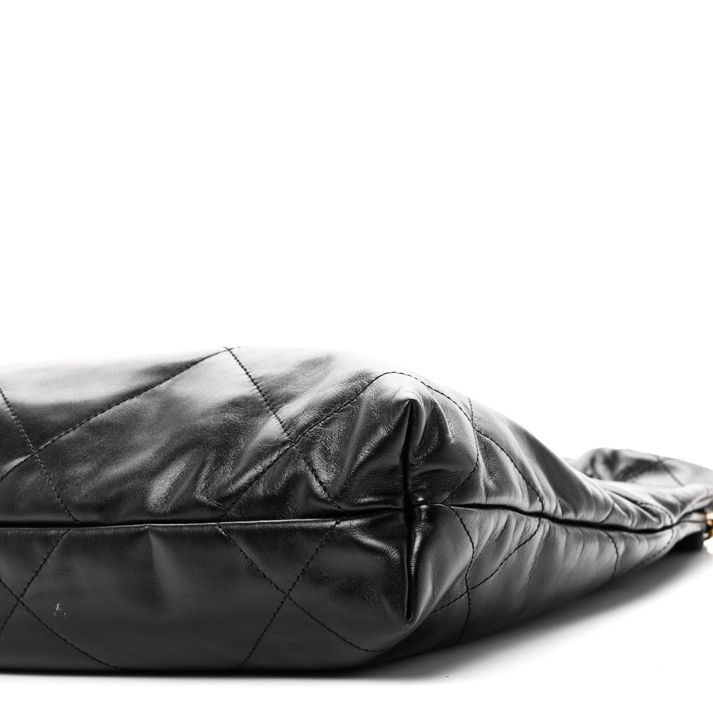 Chanel Shiny Calfskin Quilted Small Chanel 22 Black