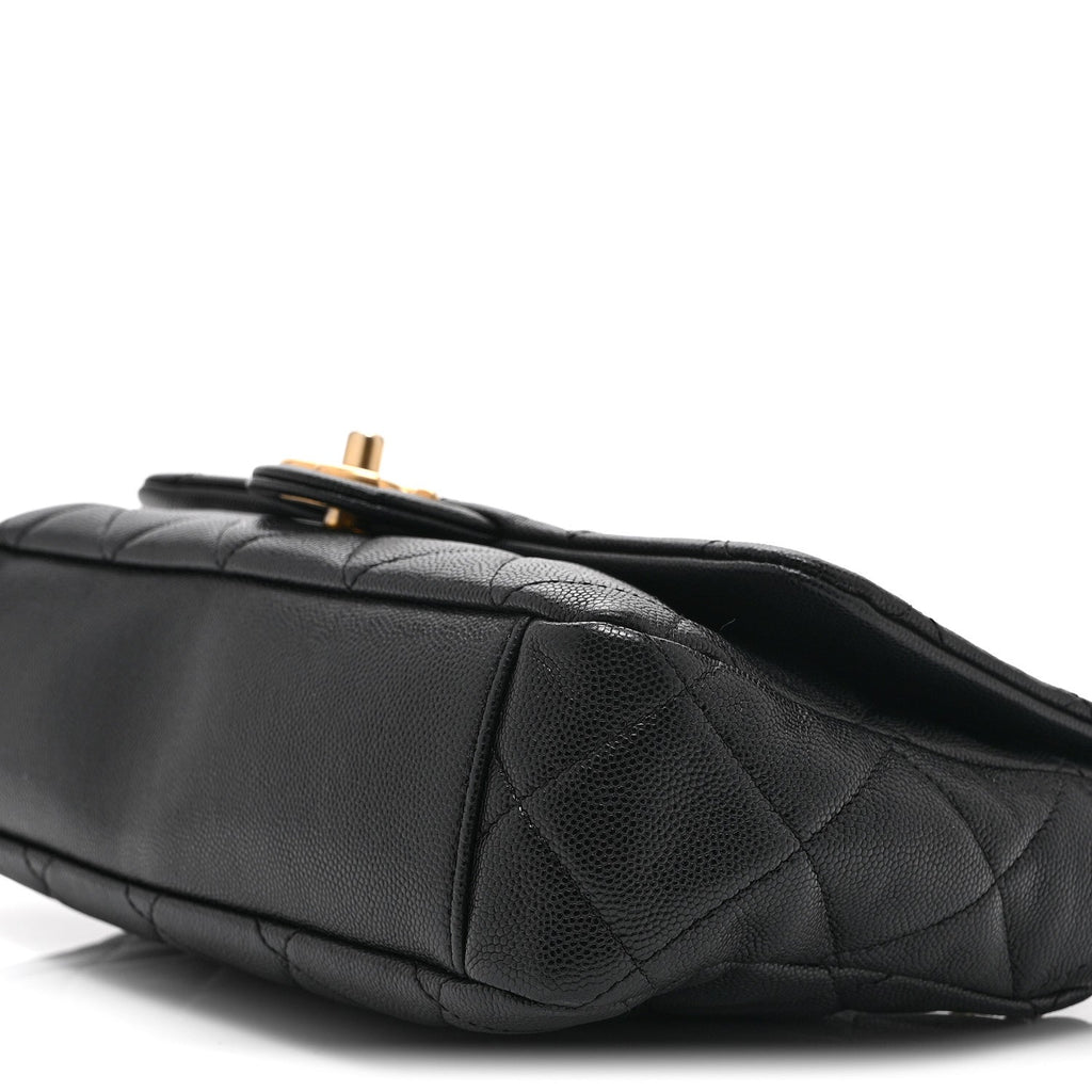 Chanel Caviar Quilted Medium Chain Flap  Black