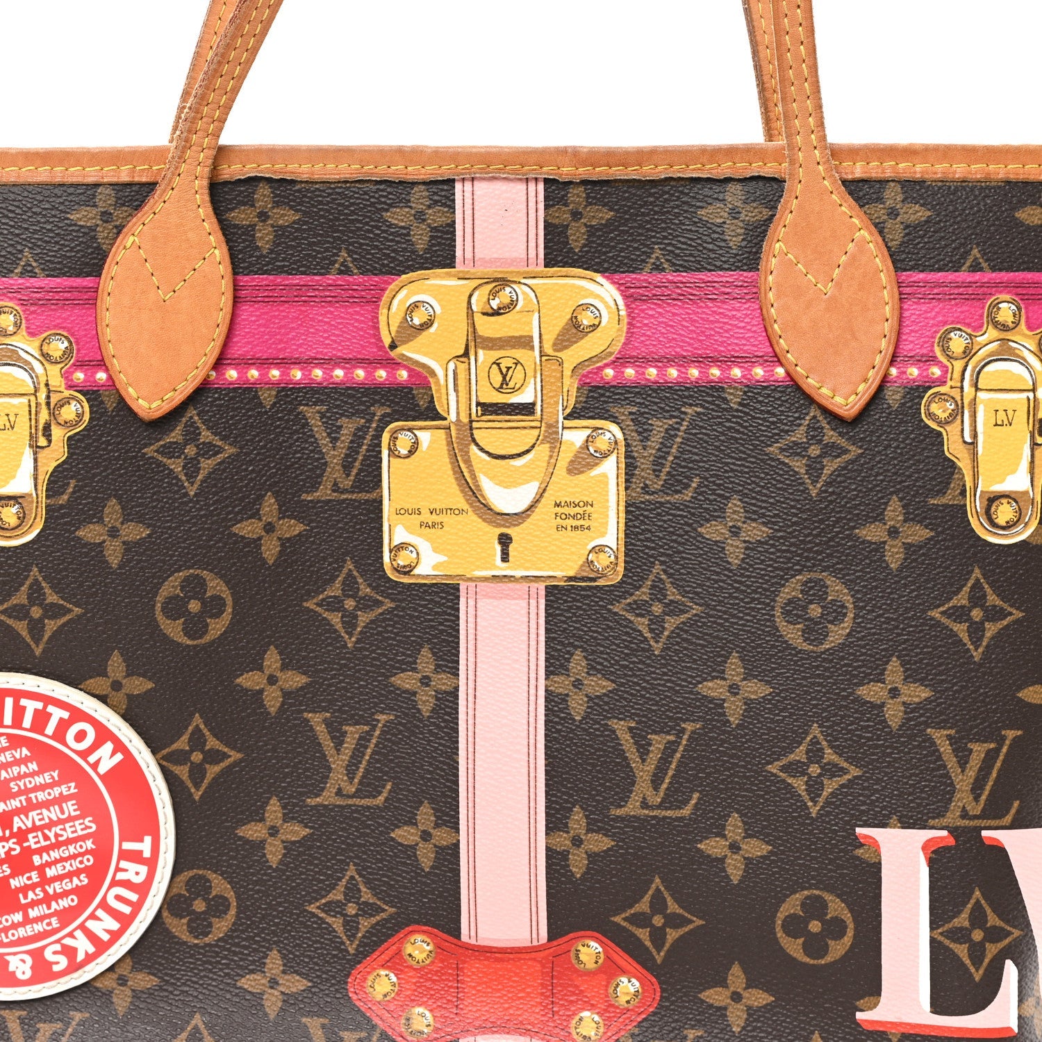Louis Vuitton Monogram Summer Trunks Neo Neverfull MM