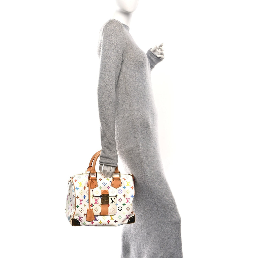 Louis Vuitton Monogram Multicolor Speedy 30 White