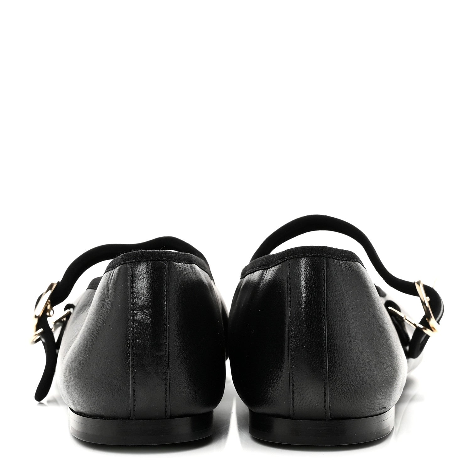 Lambskin Mary Jane Flats 40 Black