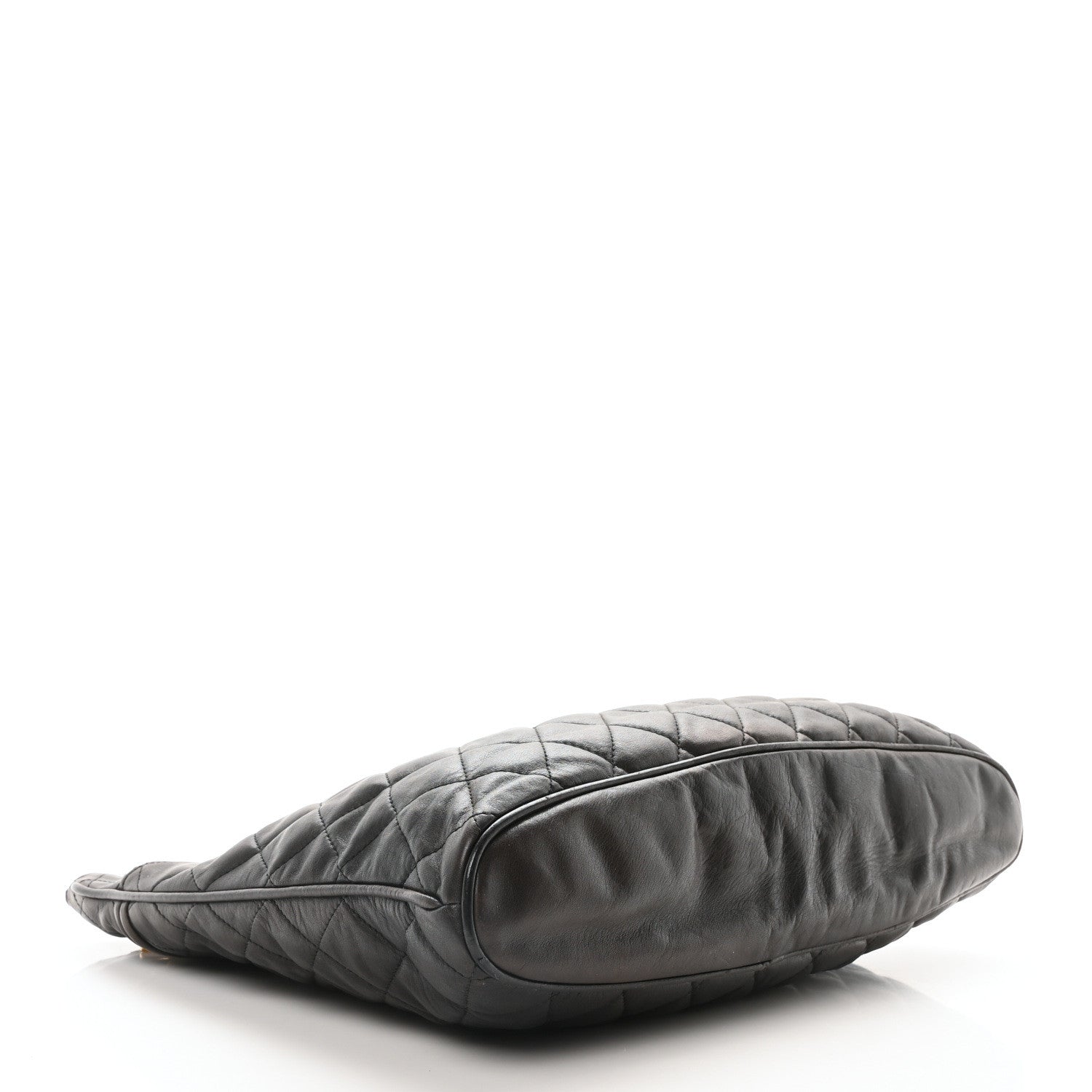 Chanel Calfskin Quilted CC Shopping Tote Black