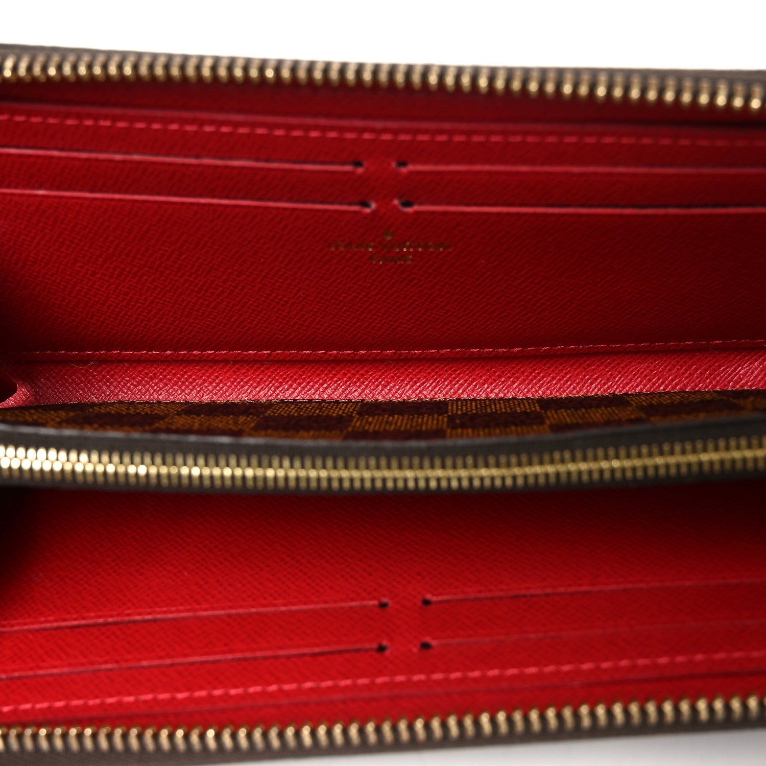 Louis Vuitton Damier Ebene Clemence Wallet Cherry