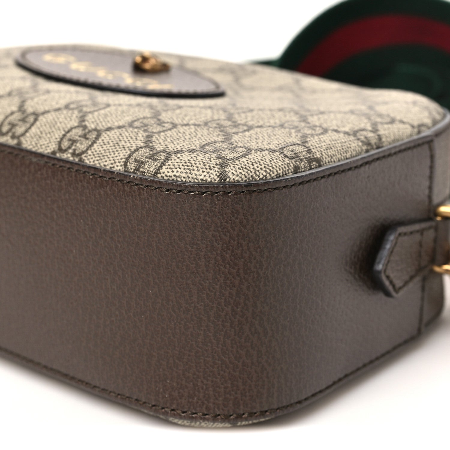 Gucci GG Supreme Monogram Web Neo Vintage Shoulder Bag Beige New Acero Crop