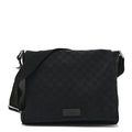 Gucci Monogram Small Flap Messenger Bag Black