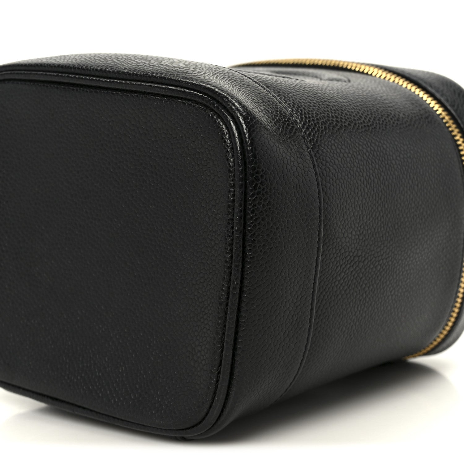 Chanel Caviar Vanity Cosmetic Case Black