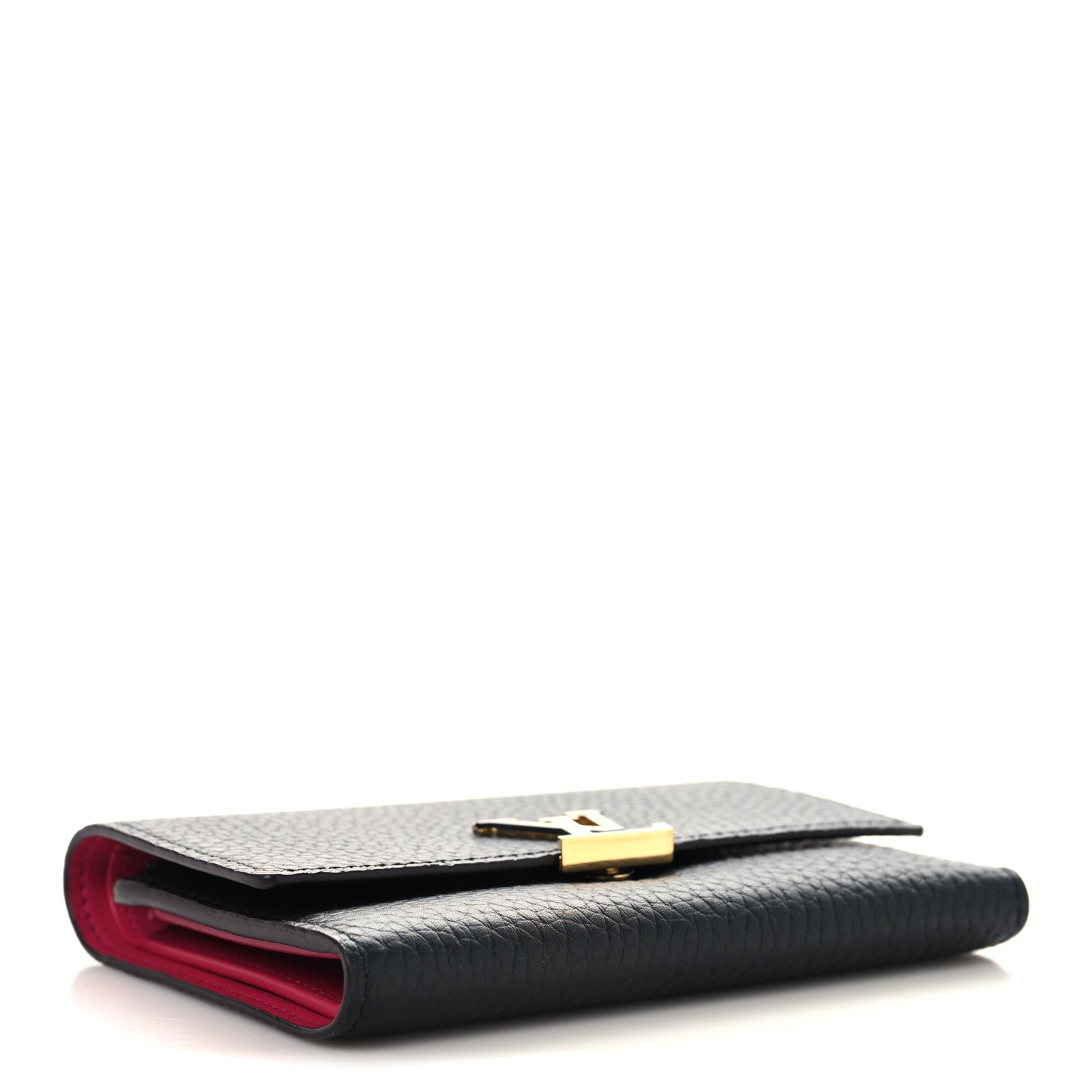 Louis Vuitton Taurillon Capucines Compact Wallet Black