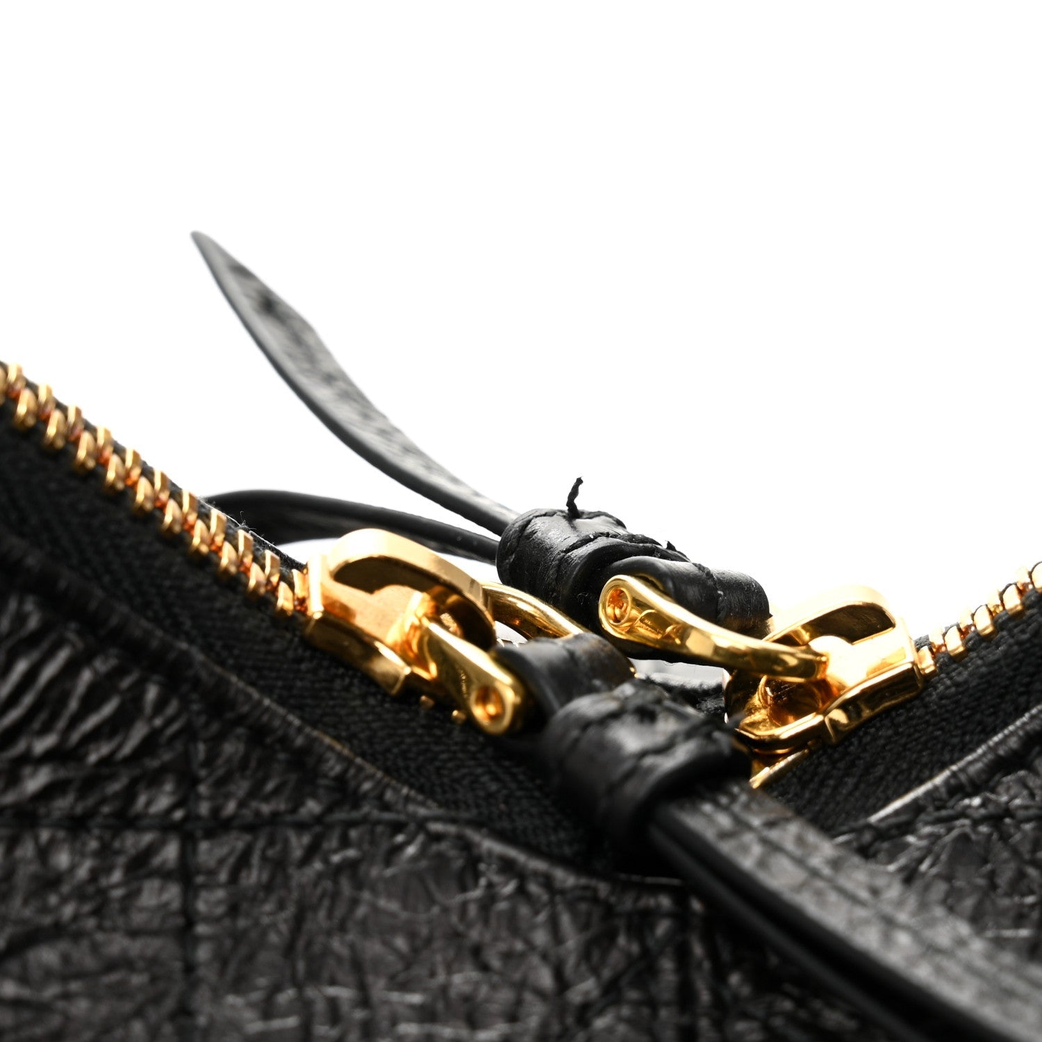 Christian Dior Crinkled Calfskin Macrocannage Large Voyage Bag Black