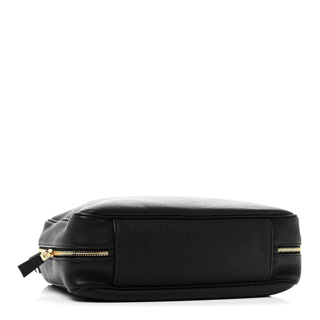 Prada Vitello Daino Soft Large Top Handle Bag Black