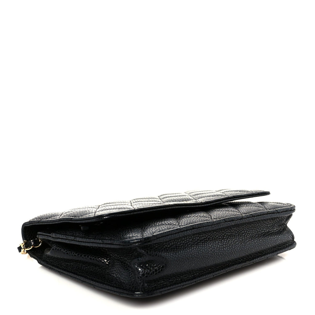 Chanel Caviar Quilted Wallet on Chain WOC Black