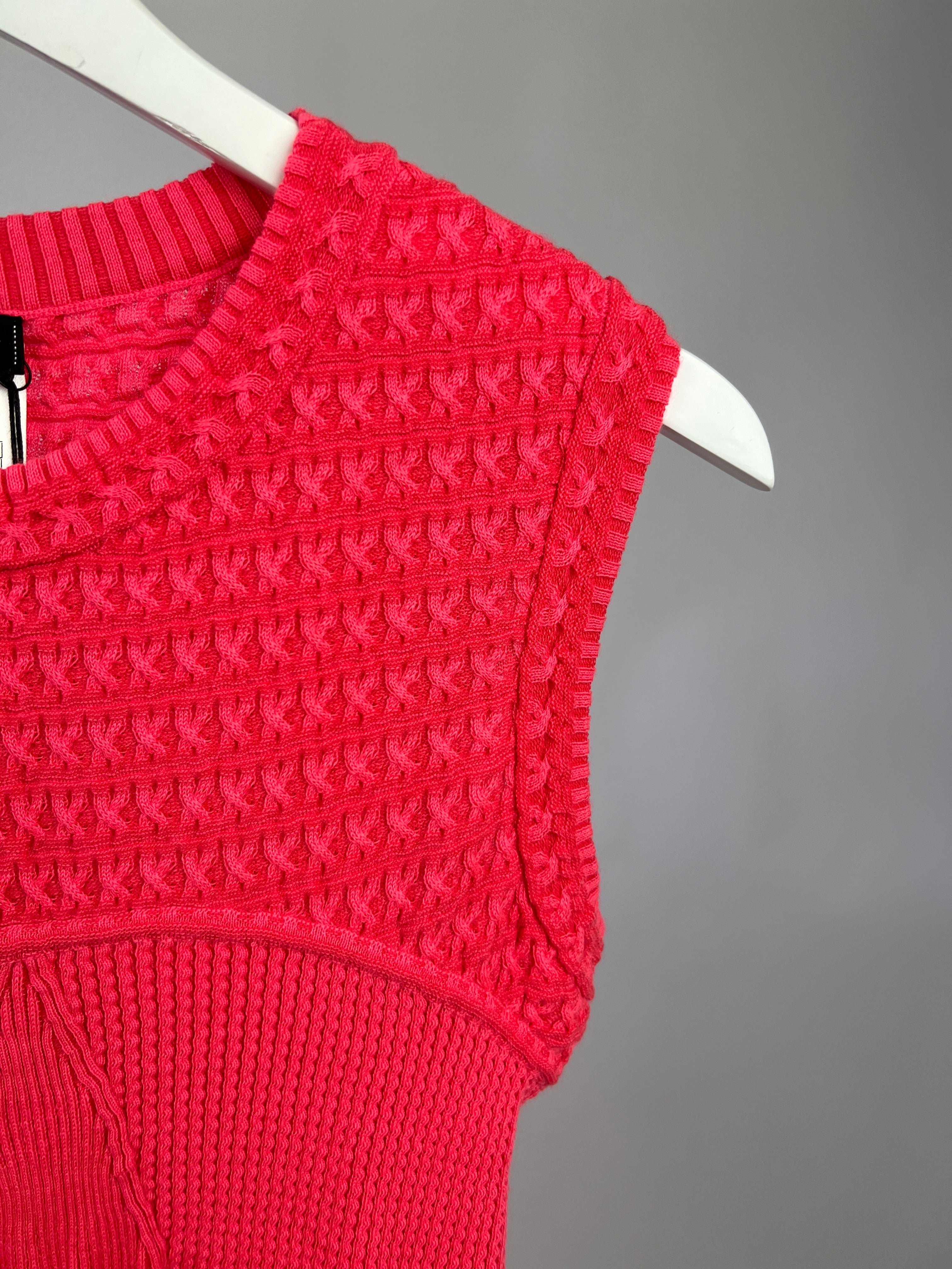 Chanel Pink Textured Sleeveless Mini Dress Size FR 36 (UK 8)