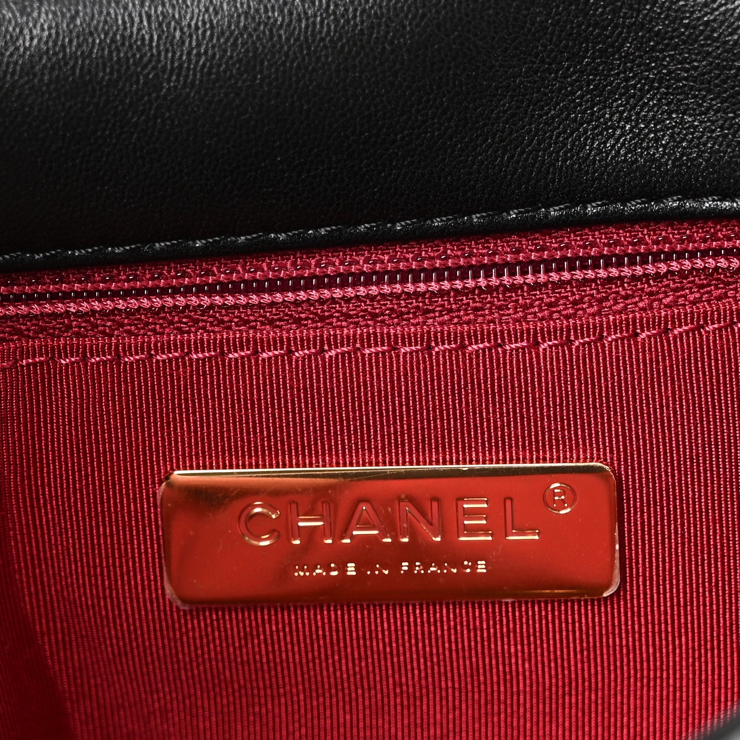 Chanel Lambskin Quilted Medium Chanel 19 Flap Black