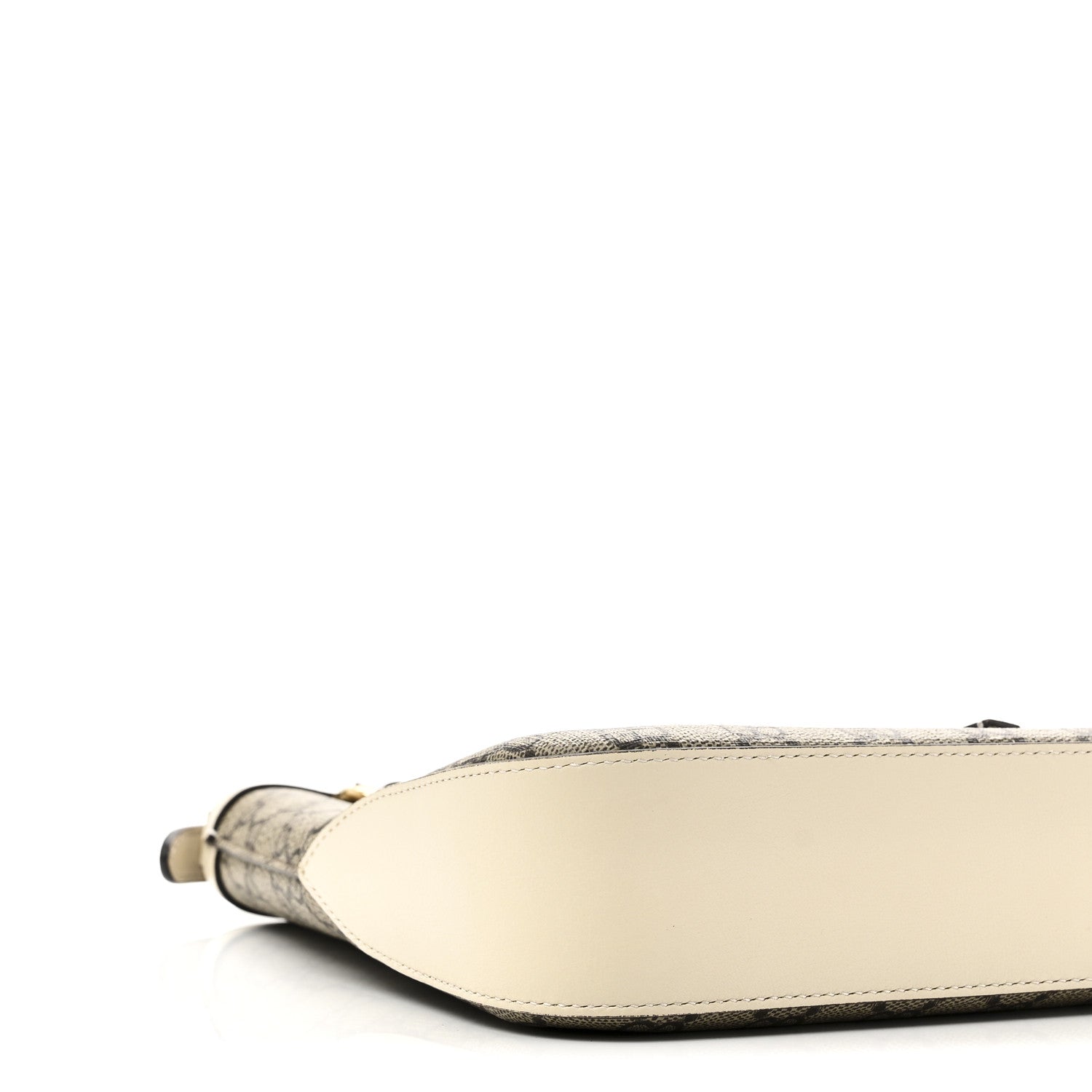 Gucci GG Supreme Monogram Moon Calfskin Medium Padlock Shoulder Bag Beige Ebony Mystic White