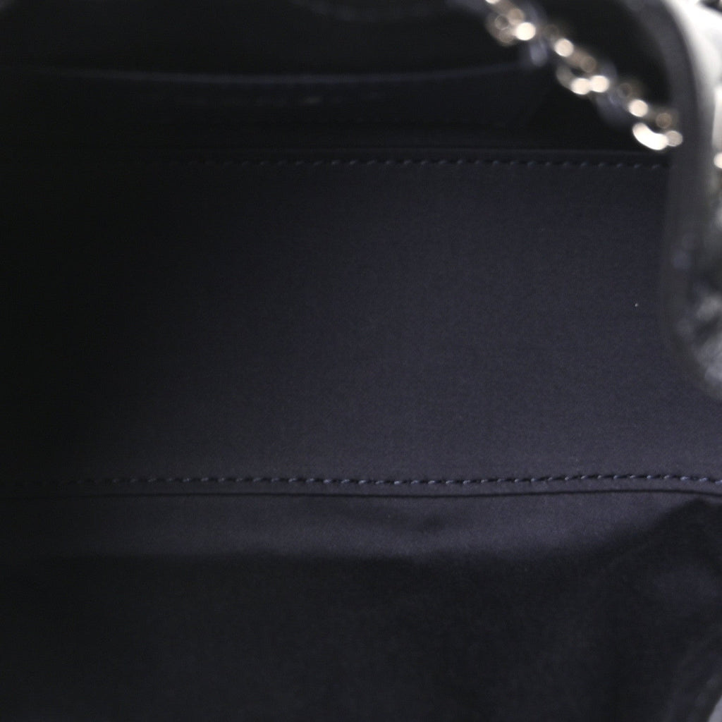 Chanel Metallic Caviar Quilted Mini Chanel 25 Handbag Dark Blue
