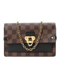 Louis Vuitton Damier Ebene Vavin Chain Wallet Black
