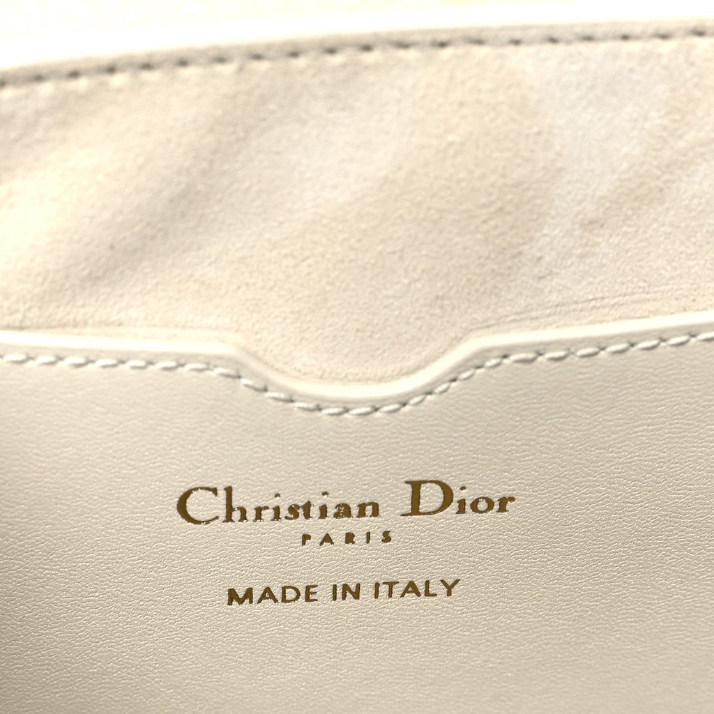 Christian Dior Box Calfskin East West Bobby Bag Latte