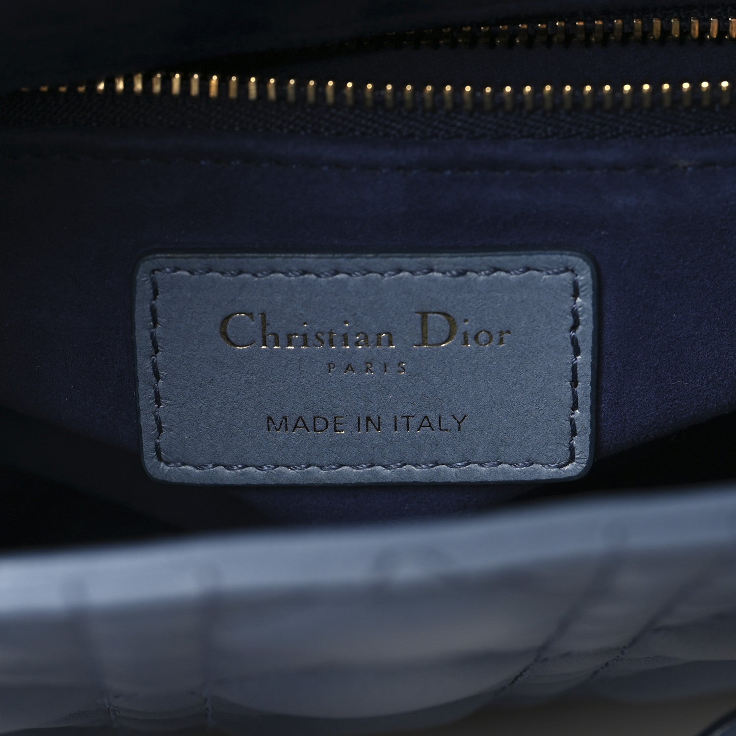 Christian Dior Lambskin Cannage Gradient Small My ABCDior Lady Dior Indigo Blue