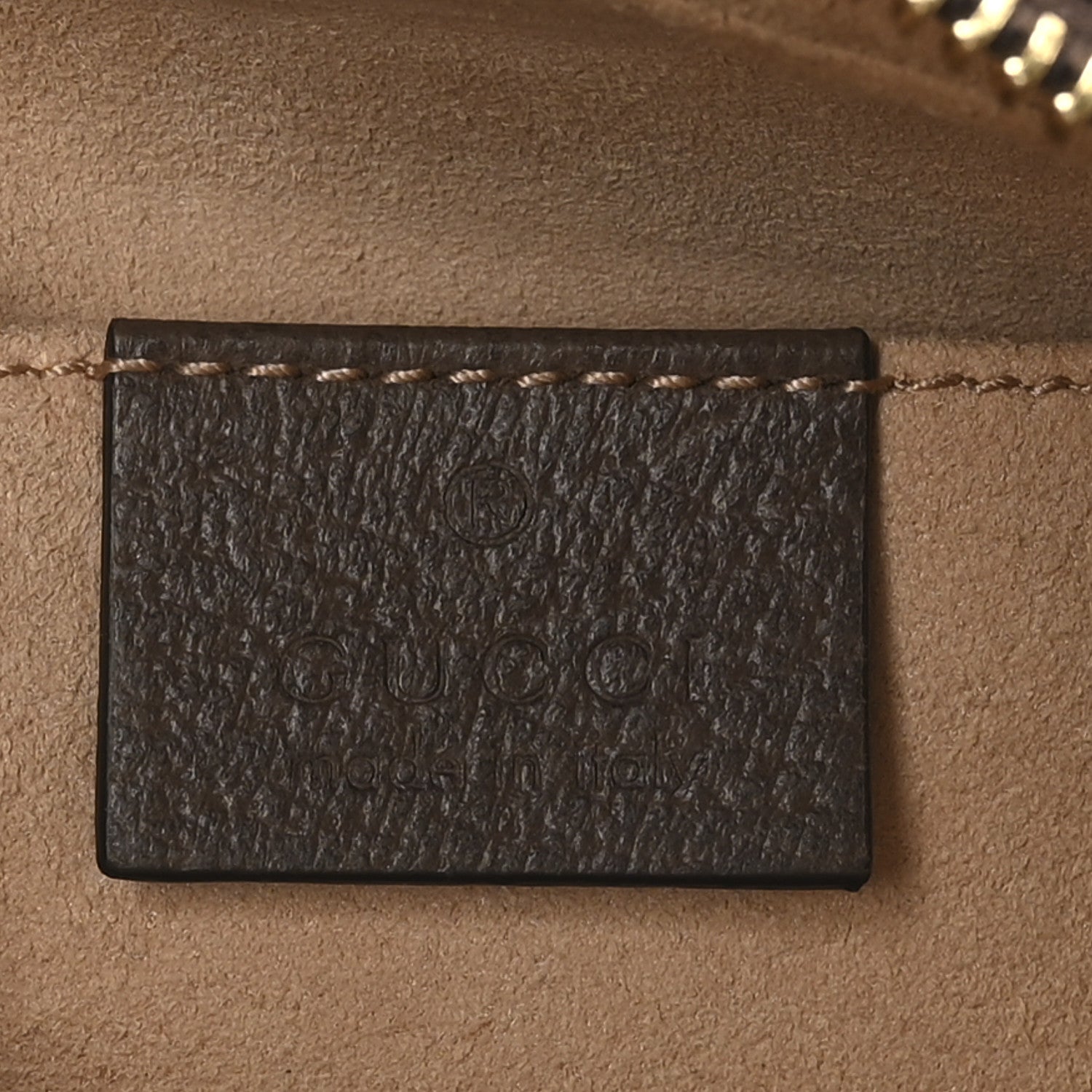 Gucci GG Supreme Monogram Web Mini Ophidia Shoulder Bag Brown