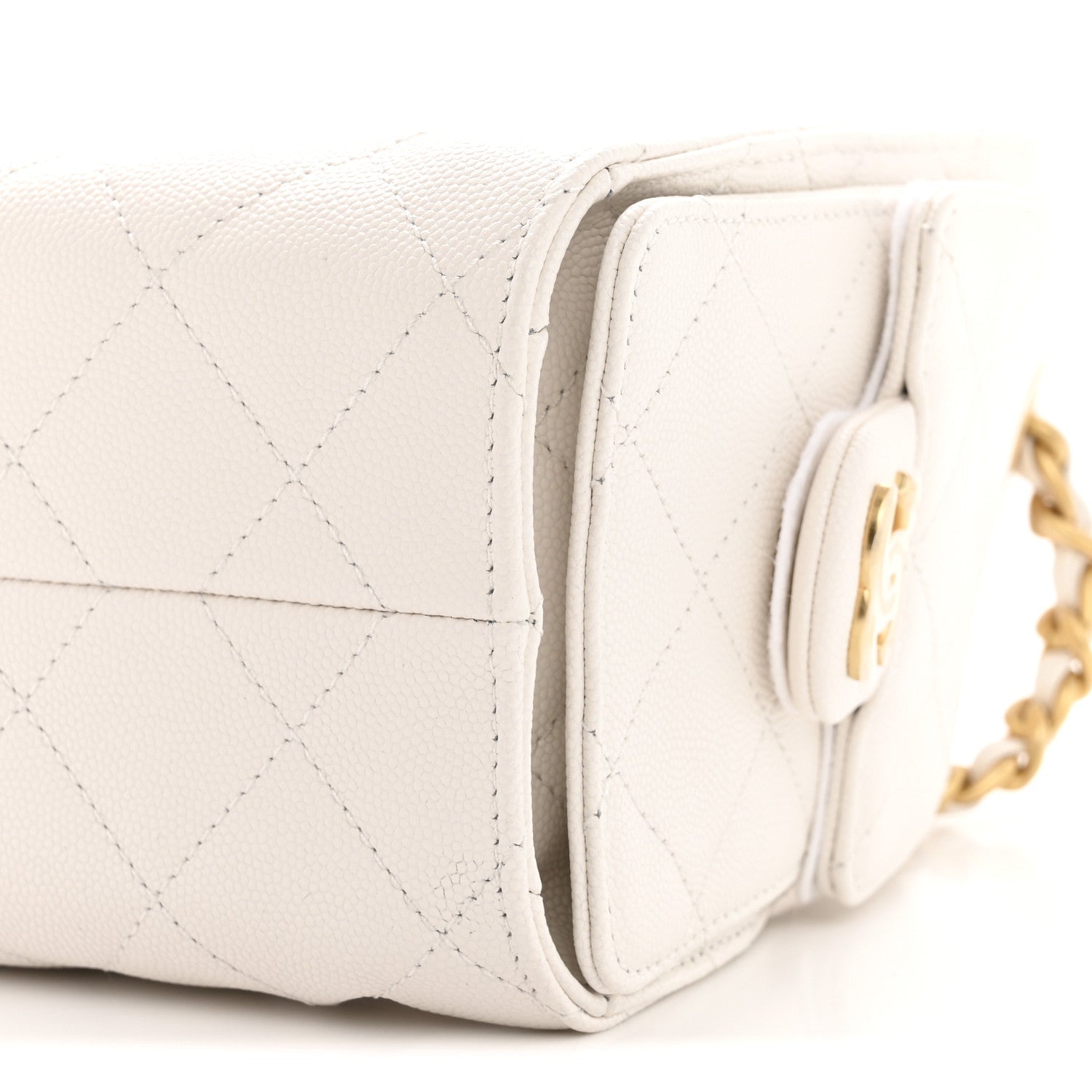 Chanel Caviar Quilted Mini Chanel 25 Handbag White