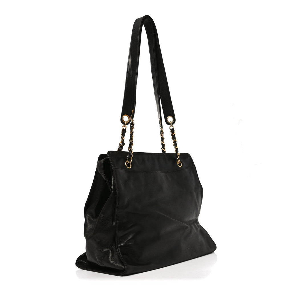 Chanel Lambskin CC Shoulder Bag Black