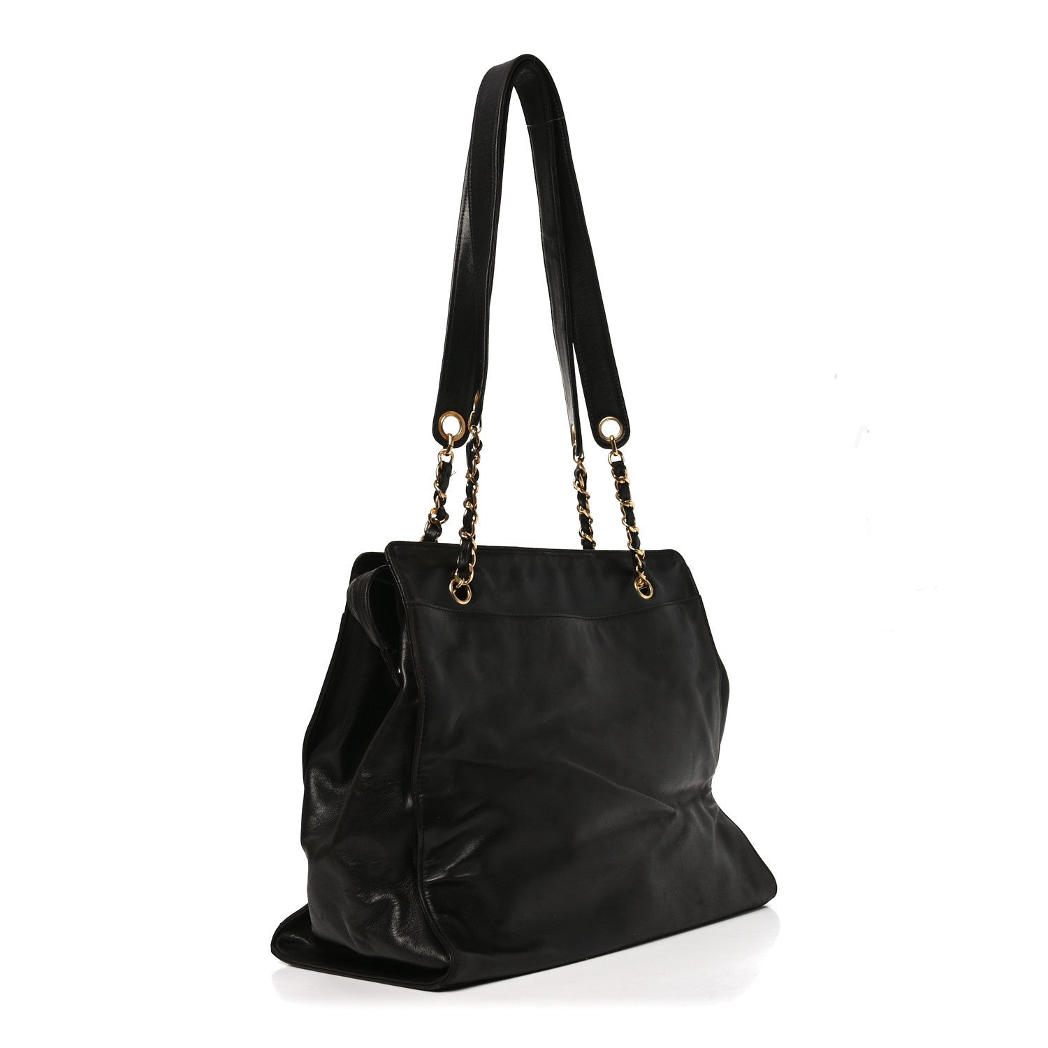 Chanel Lambskin CC Shoulder Bag Black