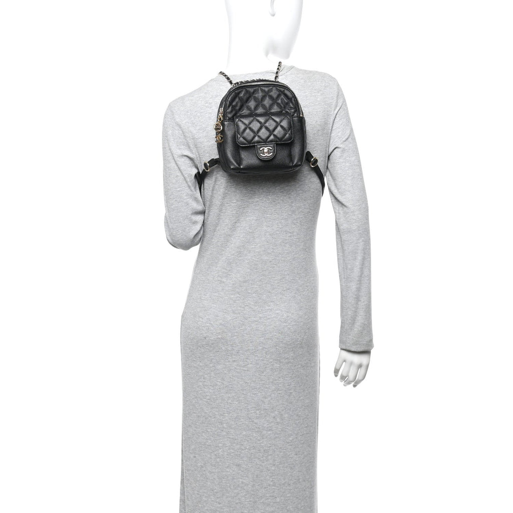 Chanel Caviar Quilted Small CC Day Backpack Black