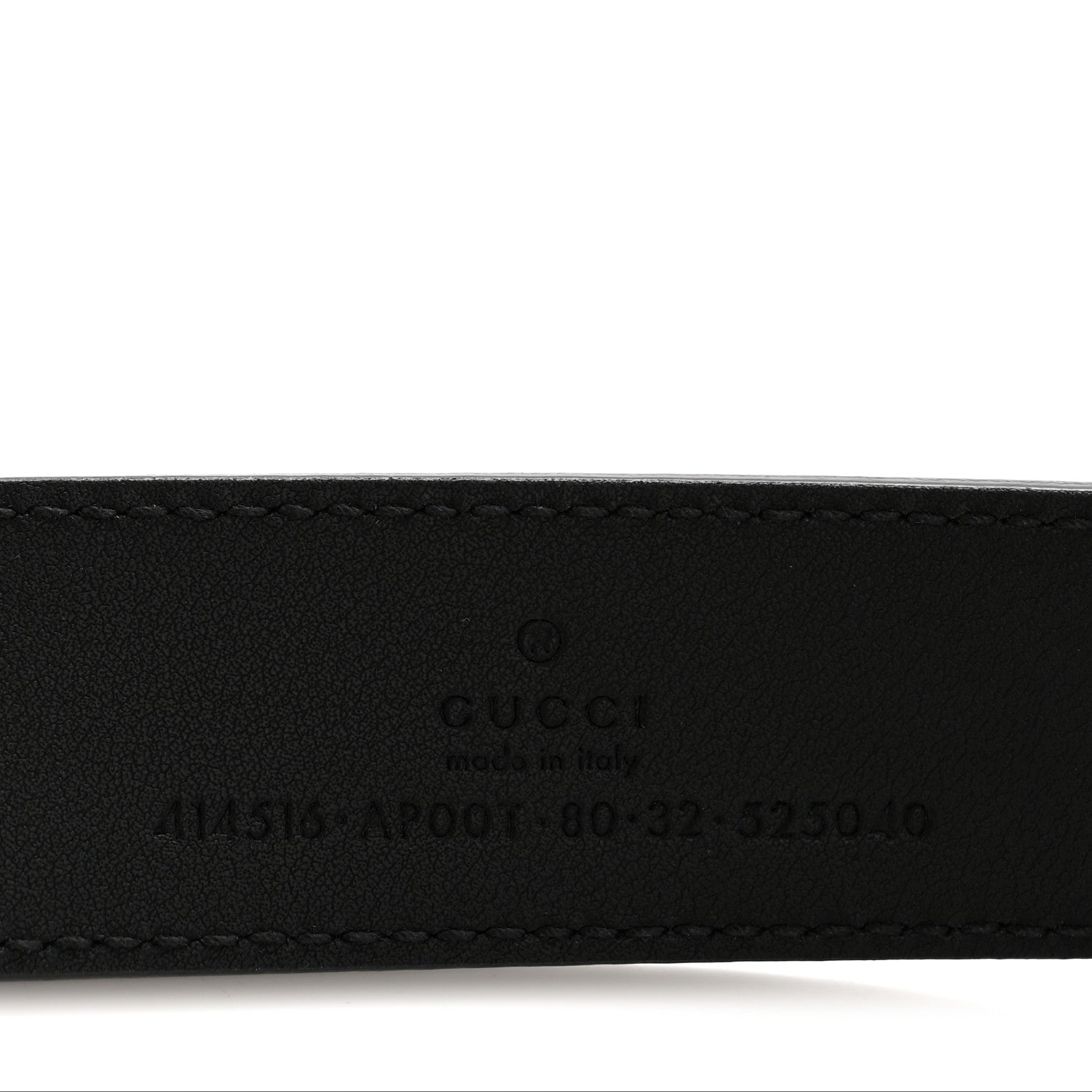 Gucci Calfskin Double G 30mm Belt 80 32 Black