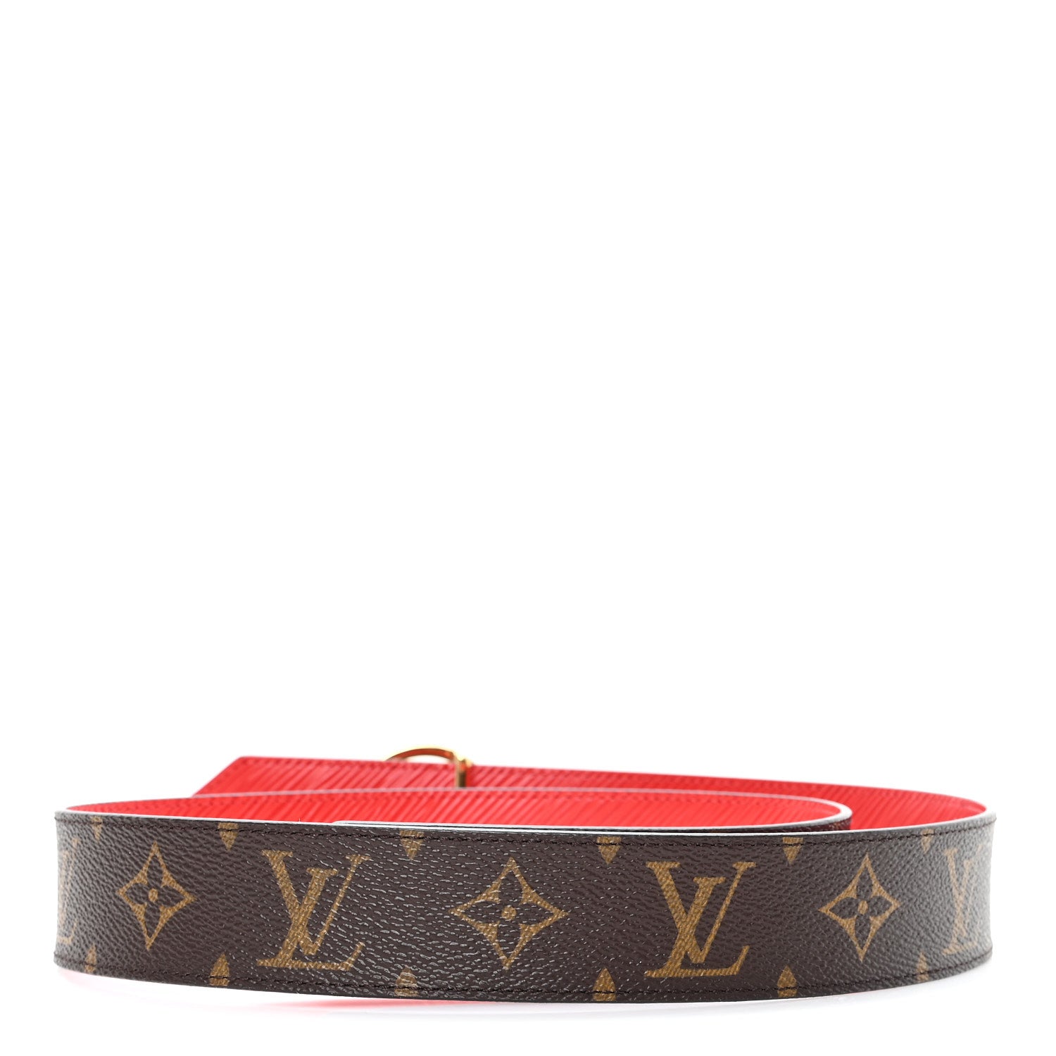 Louis Vuitton Monogram Epi 35mm LV Circle Reversible Belt 80 32 Coquelicot