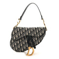 Christian Dior Oblique Saddle Bag Blue