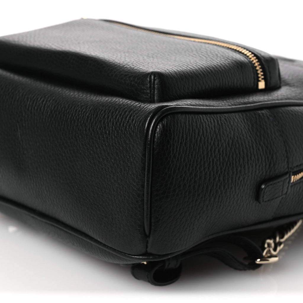 Gucci Pebbled Calfskin Soho Chain Backpack Black