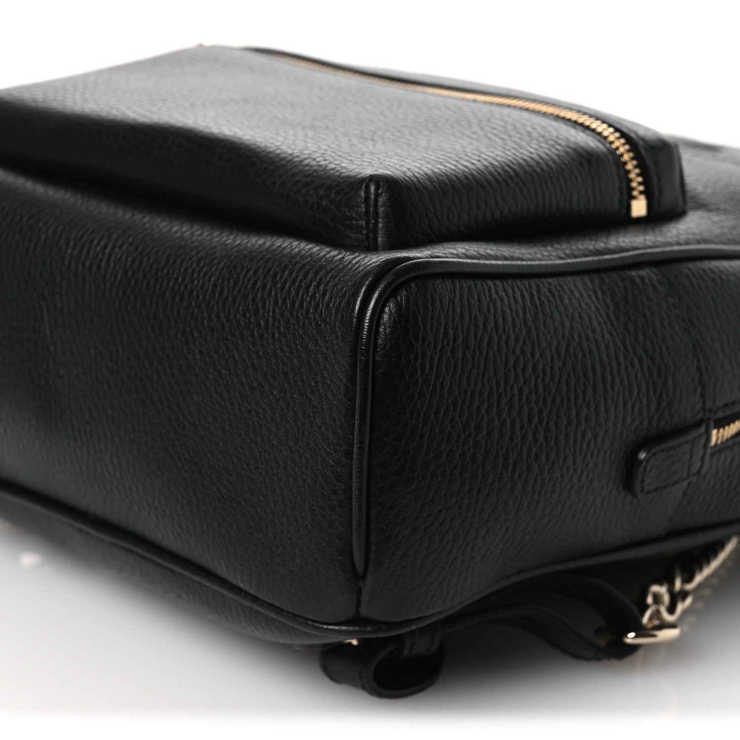 Gucci Pebbled Calfskin Soho Chain Backpack Black
