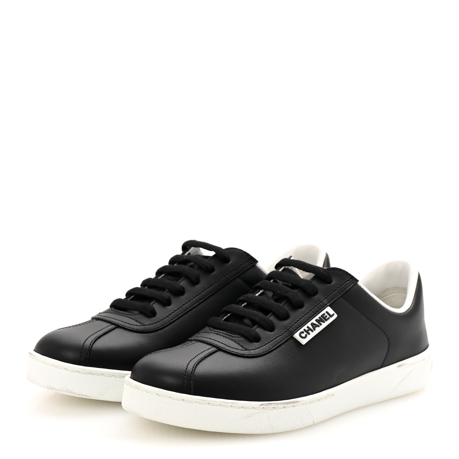 Calfskin CC Womens Sneakers 36 Black