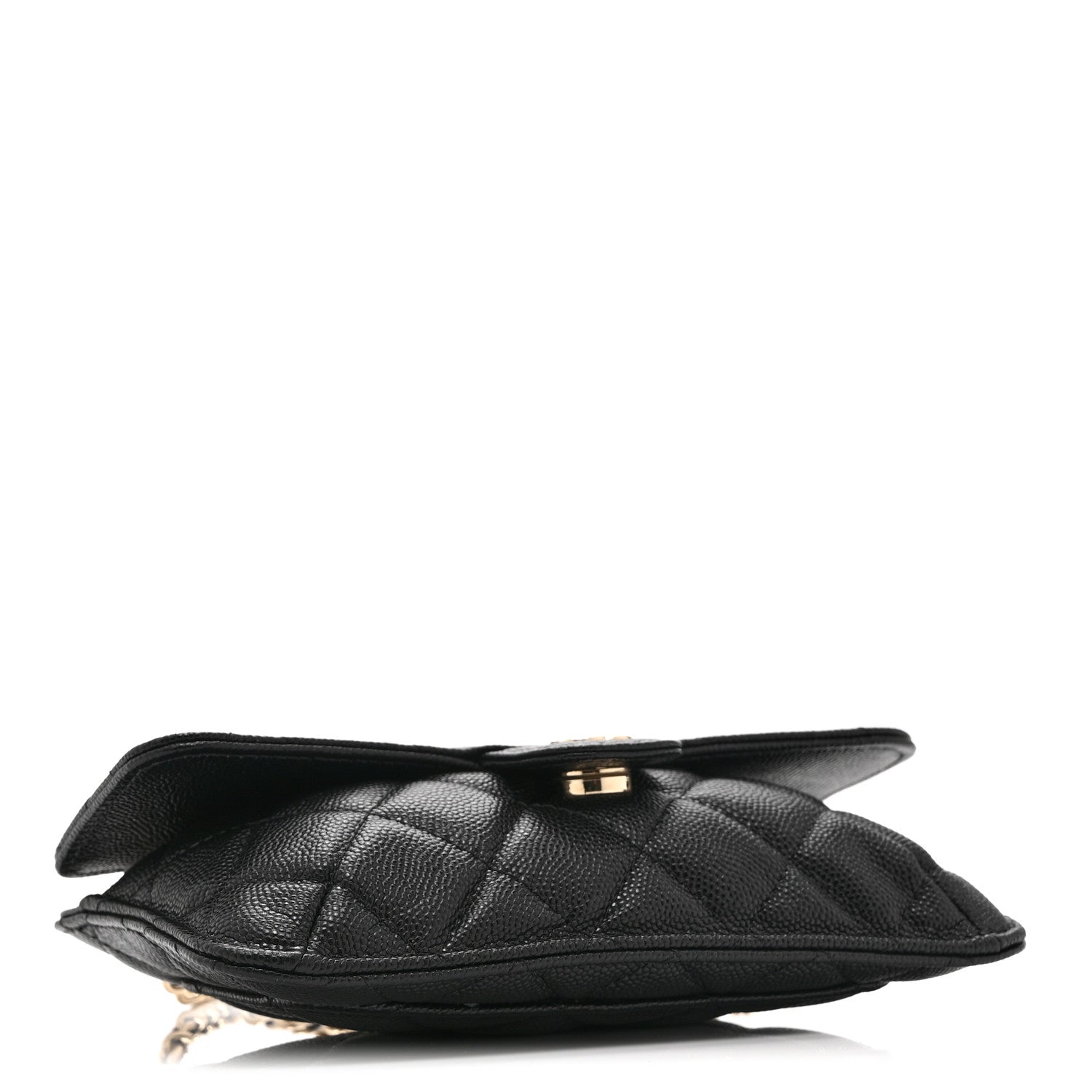 Chanel Caviar Fabric Graffiti Foldable Tote Bag With Chain Black Multicolor