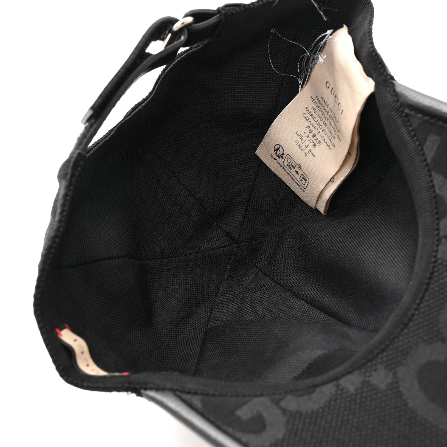 Gucci Monogram Jumbo GG Baseball Hat XS Black