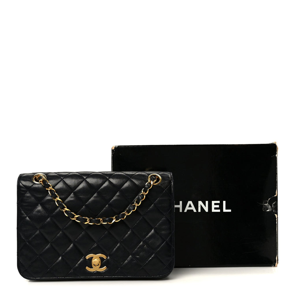 Chanel Lambskin Quilted Full Flap Black