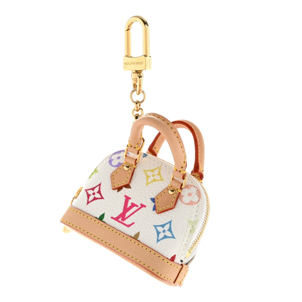 Louis Vuitton LV x TM Monogram Multicolor Micro Alma Bag Charm White