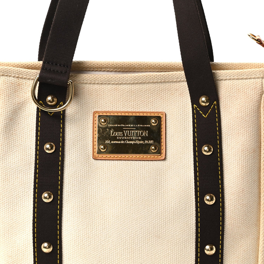 Louis Vuitton Toile Antigua Cabas MM Tote White