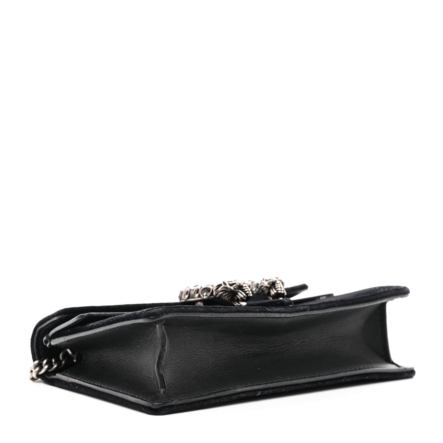 Gucci Suede Super Mini Dionysus Shoulder Bag Black