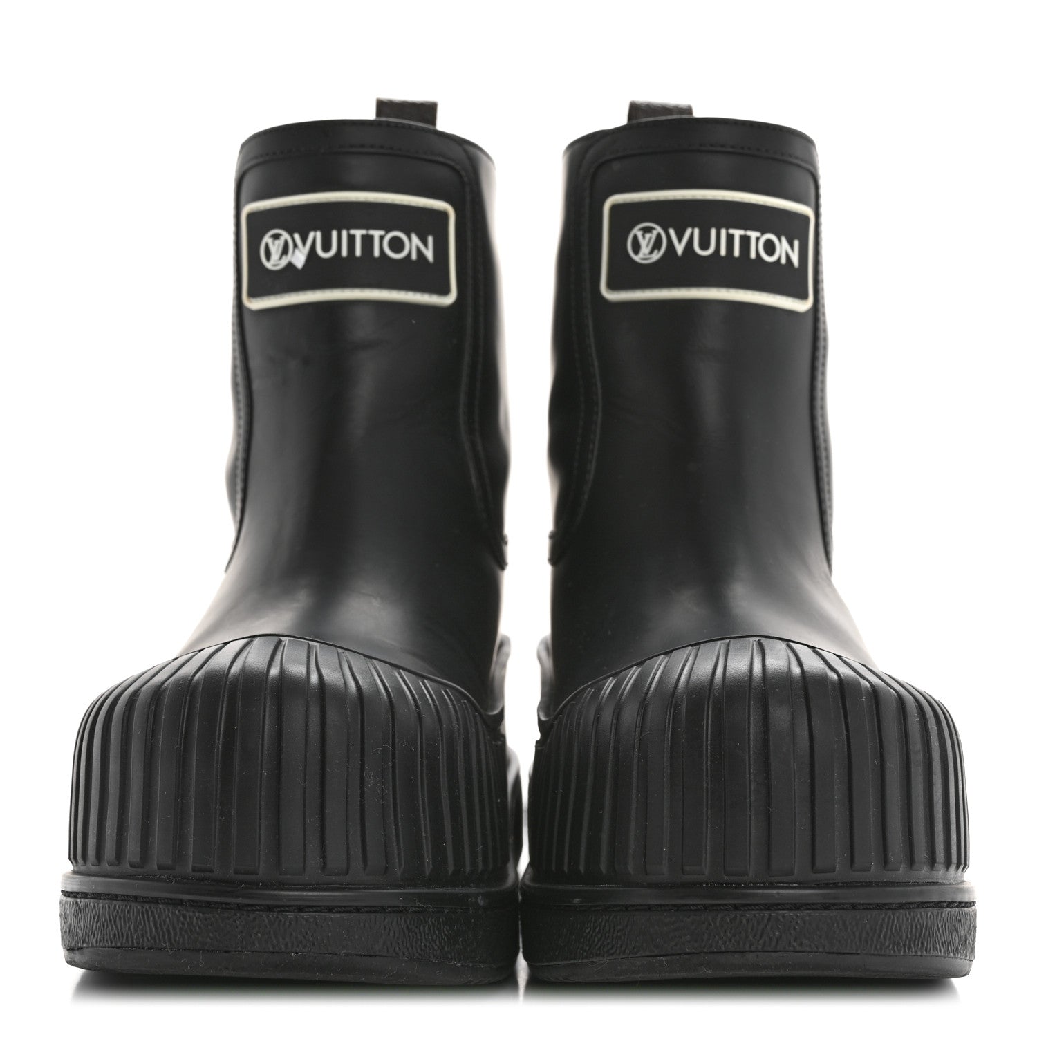 Louis Vuitton Calfskin Polar Flat Ankle Boots 38 Black