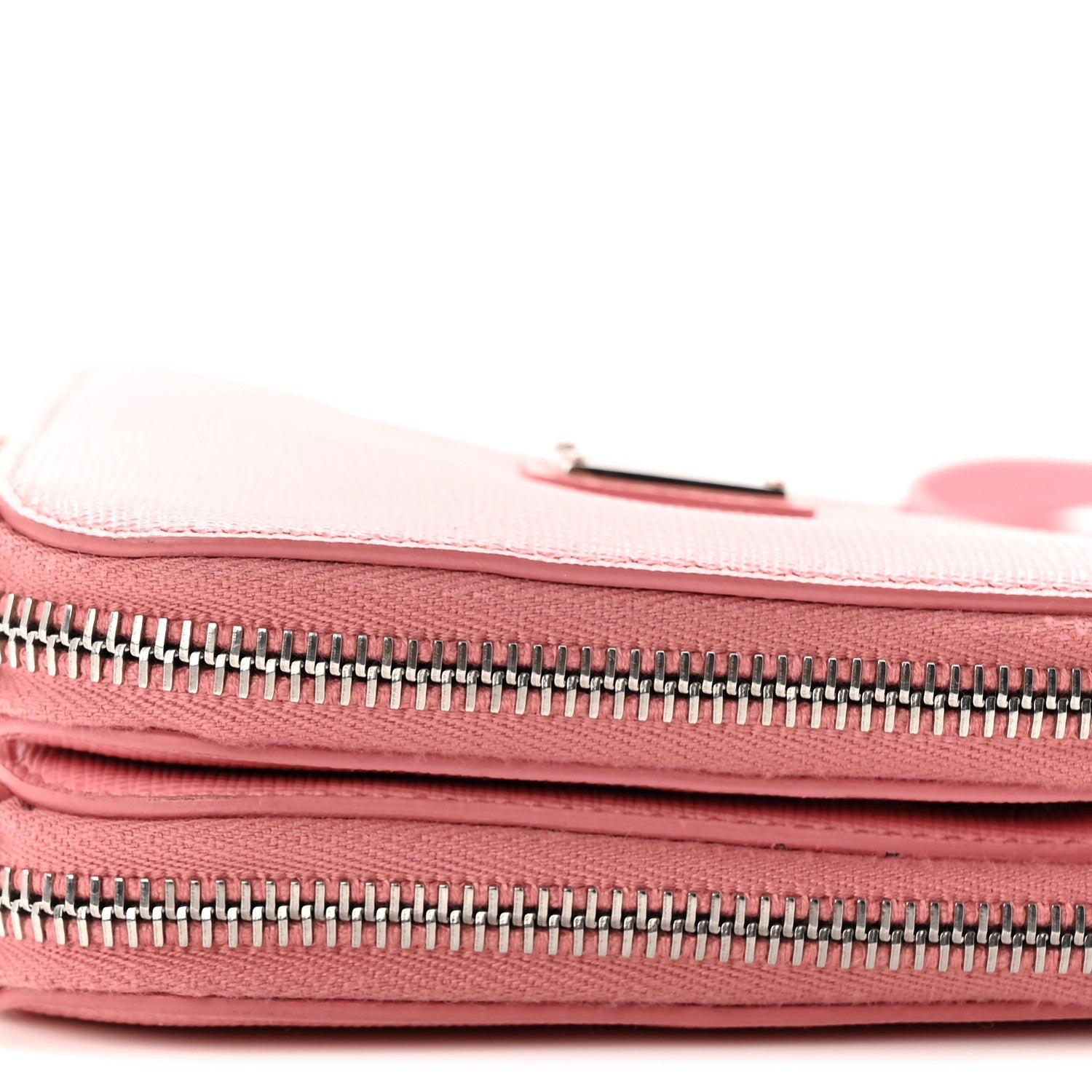 Prada Saffiano Mini Triangle Crossbody Pouch Petalo