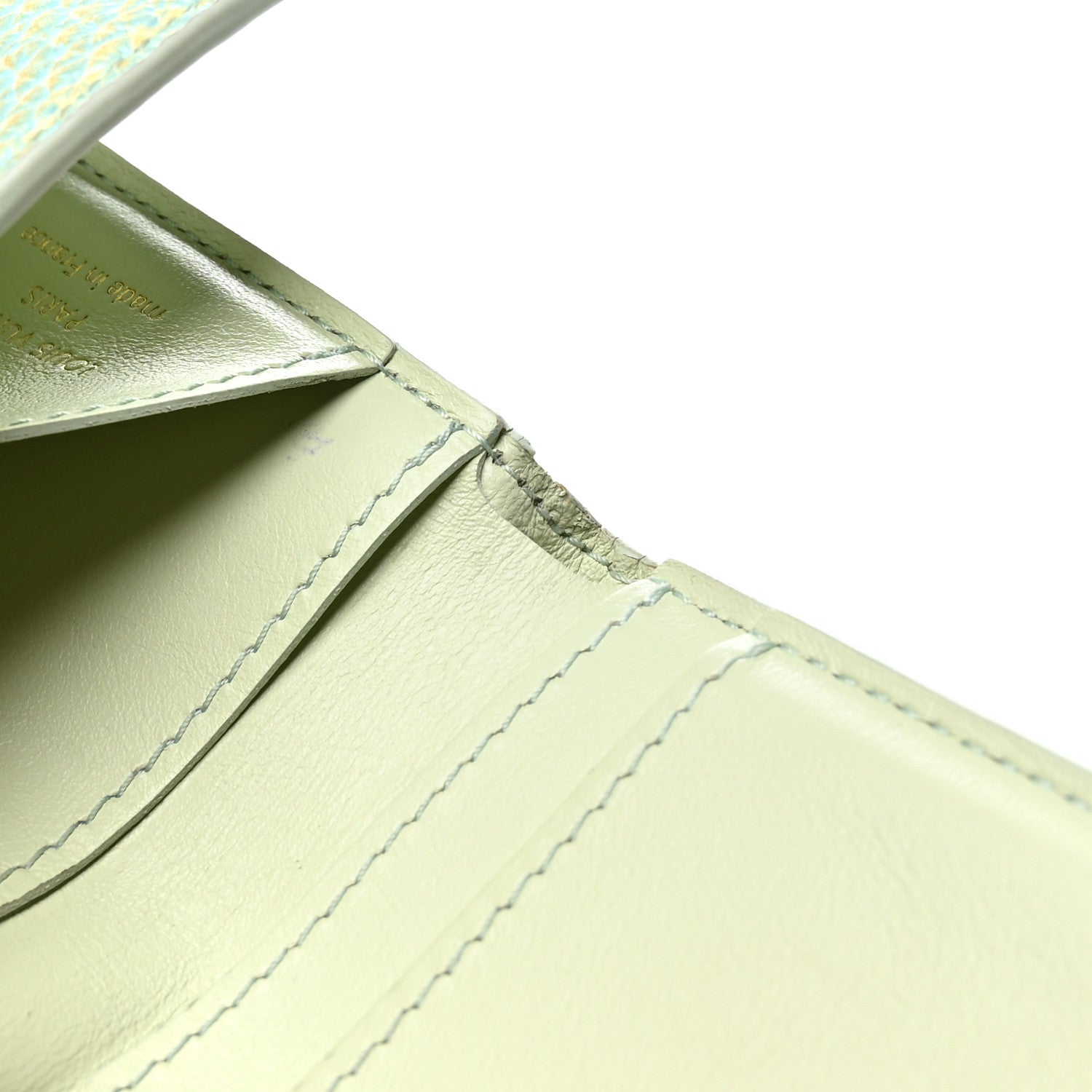 Louis Vuitton Taurillon Summer Stardust Capucines XS Wallet Vert D'Eau