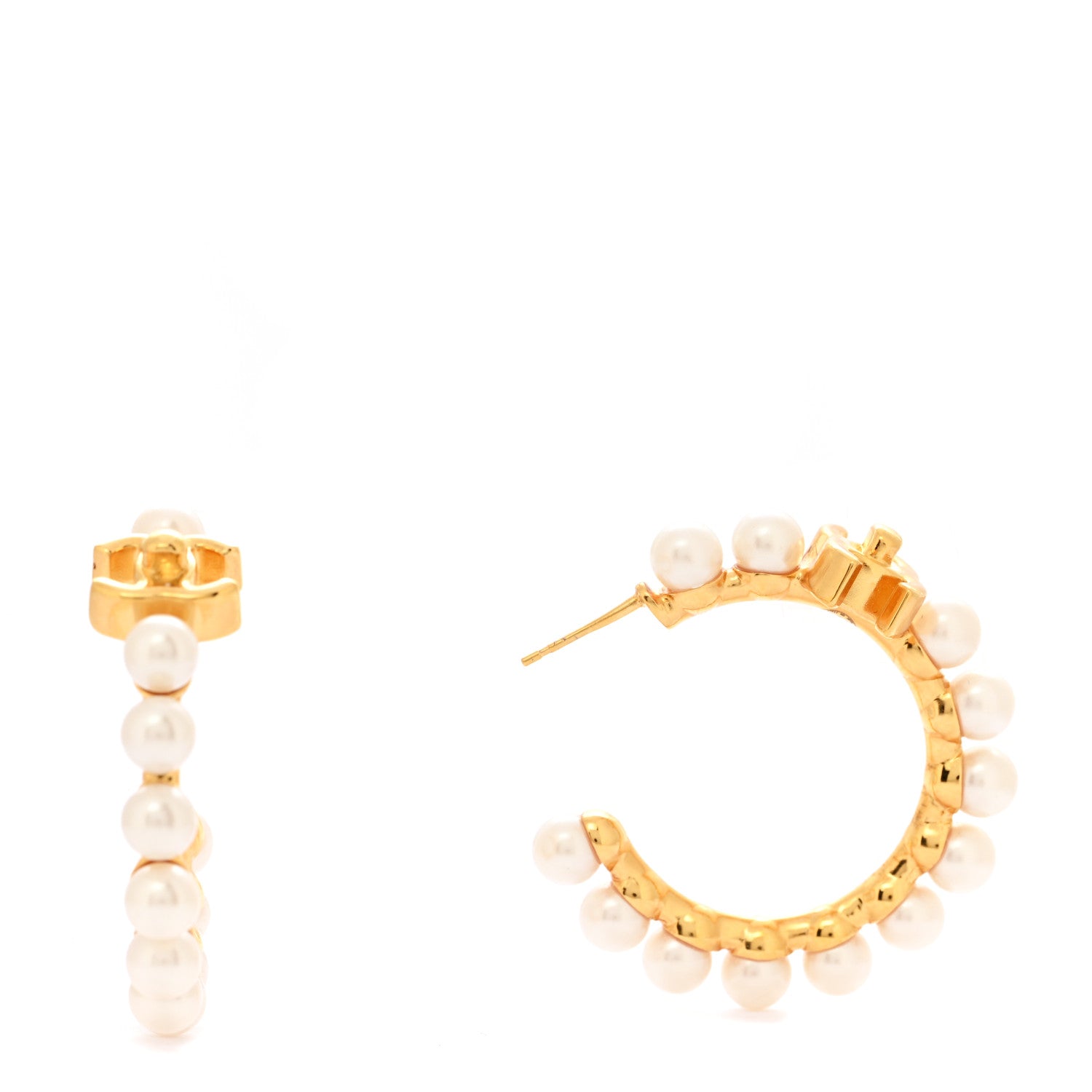 Pearl CC More Is More Small Hoop Earrings Gold