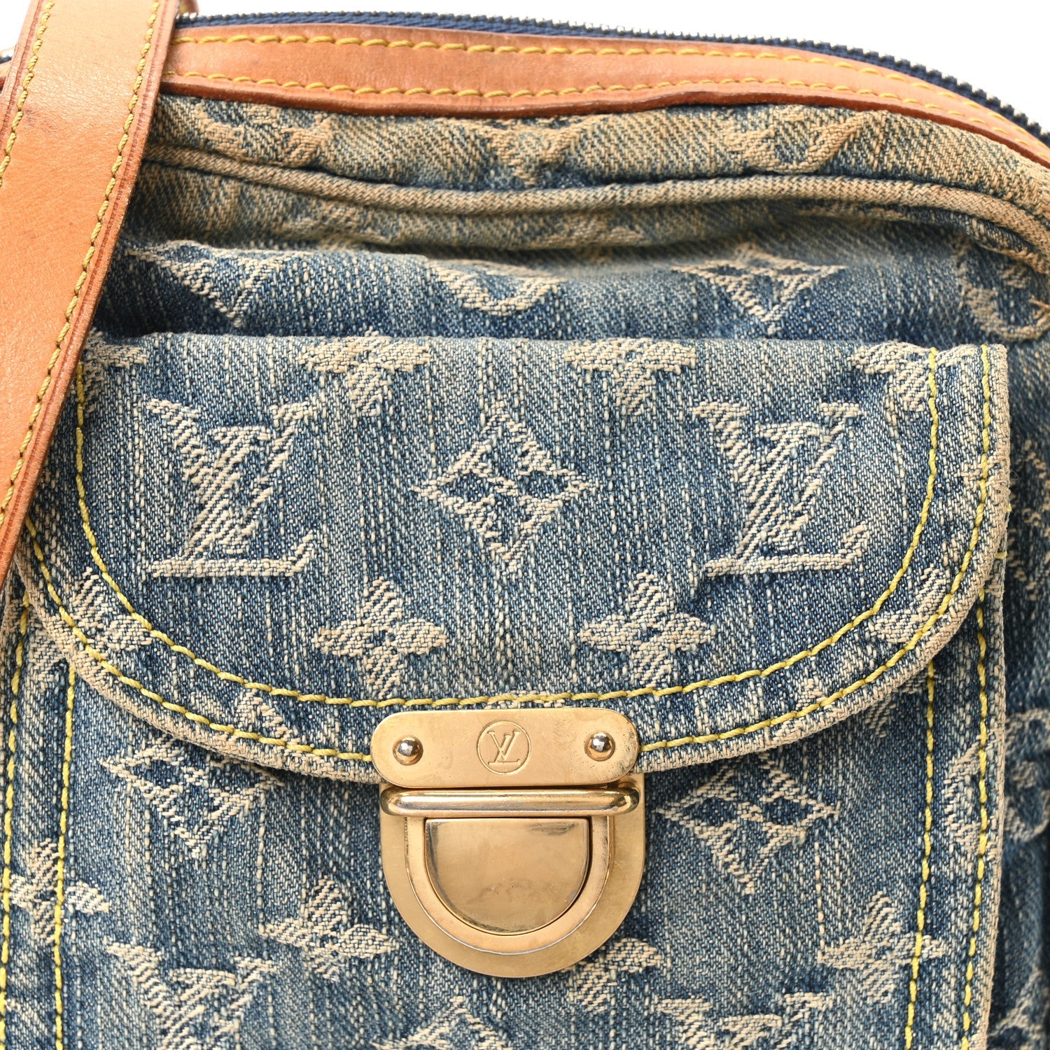 Louis Vuitton Denim Camera Bag Blue