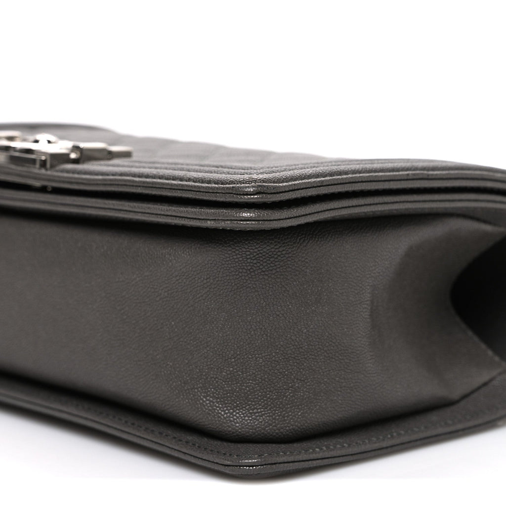 Chanel Caviar Quilted Medium Boy Flap Dark Grey