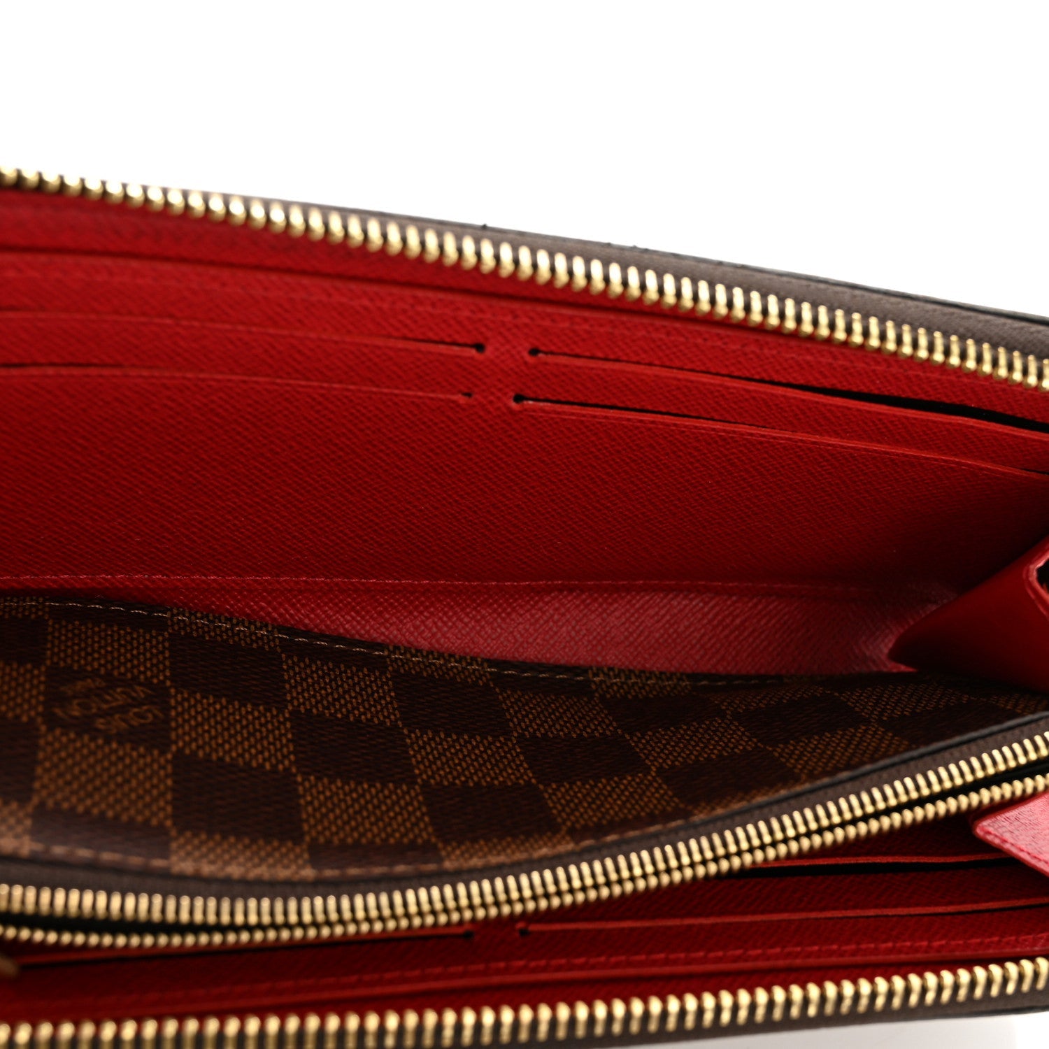 Louis Vuitton Damier Ebene Clemence Wallet Cherry