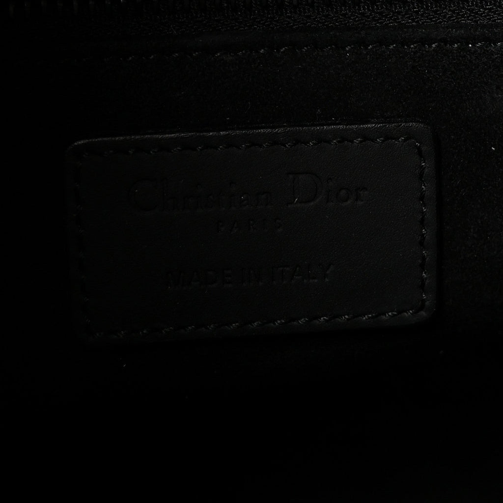 Christian Dior Ultra Matte Calfskin Cannage Medium Lady Dior Black
