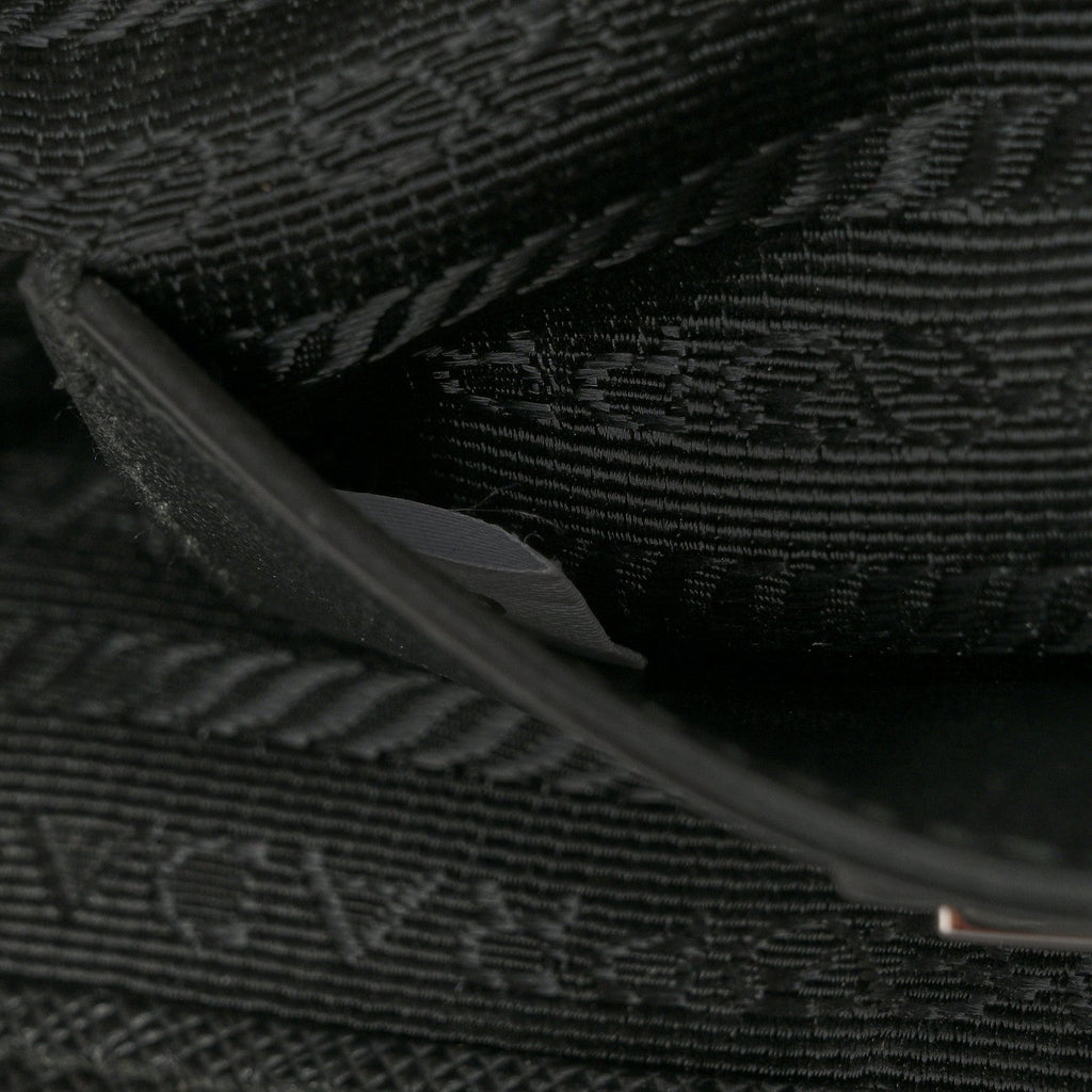 Prada Re-Nylon Saffiano Triangle Shoulder Bag Black