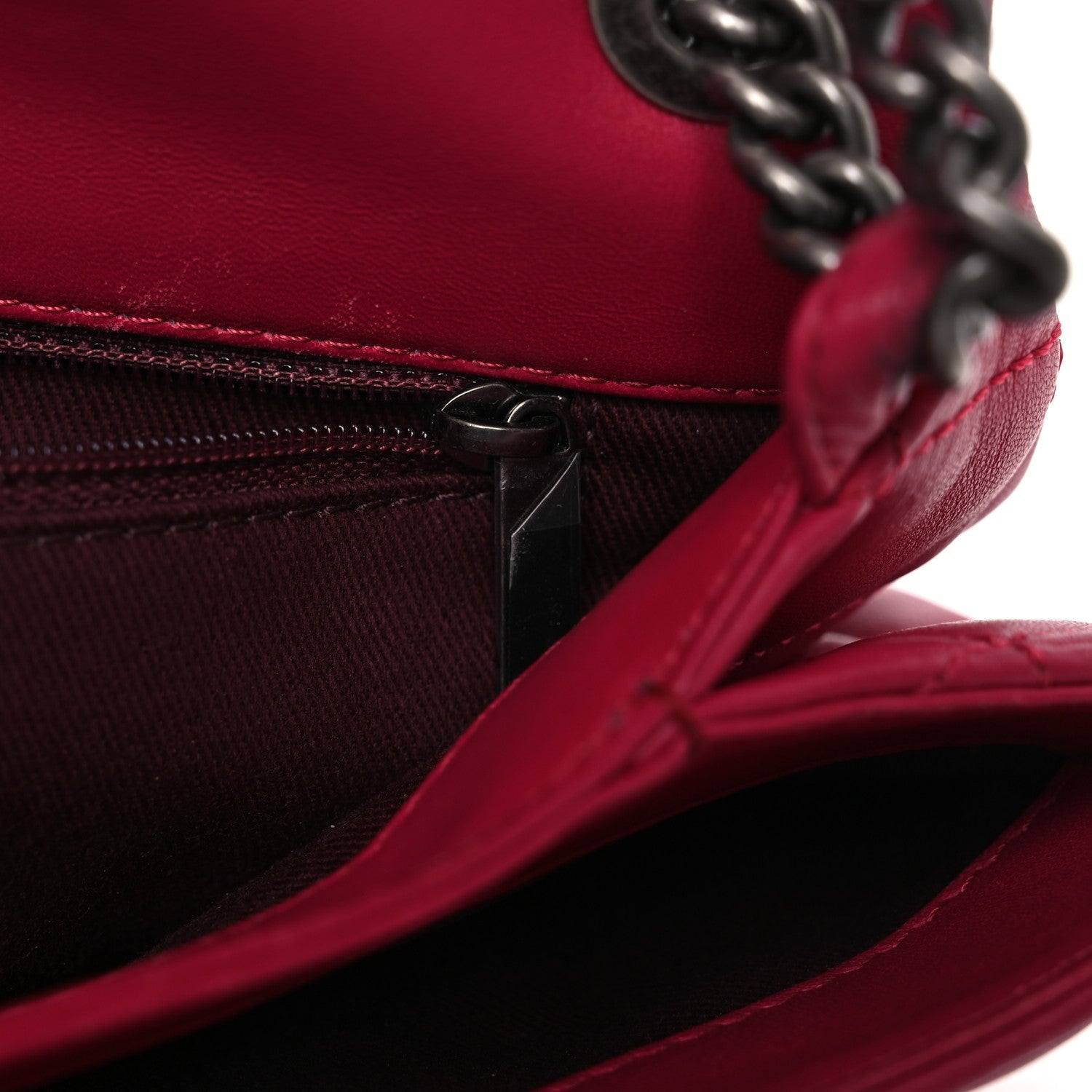 Chanel Lambskin Quilted Large Daily Supple Flap Dark Pink